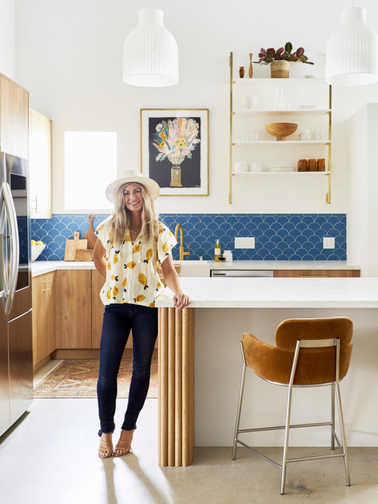 This Designer Hung Kitchen Shelves Out of Reach for One Very Good Reason
