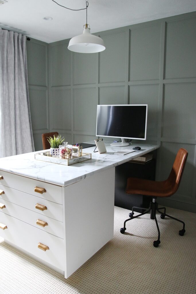 Stand up desk in home office