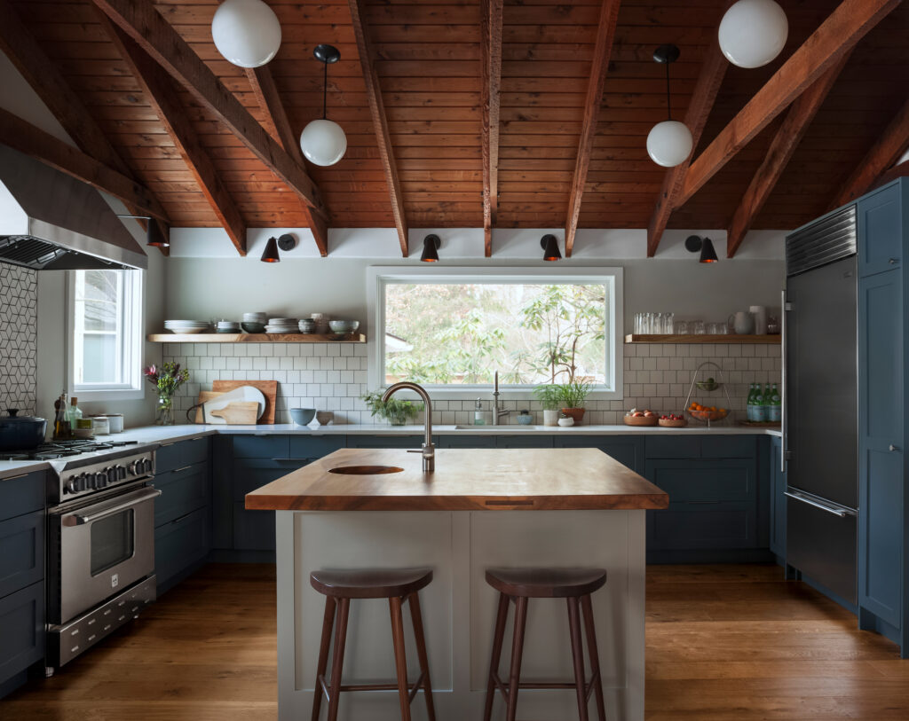 Blue Cabinets May Just Be the Secret to a Calm Cooking Space