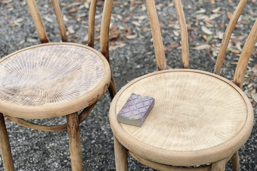 Two sanded chairs