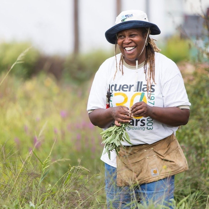 Black woman farming