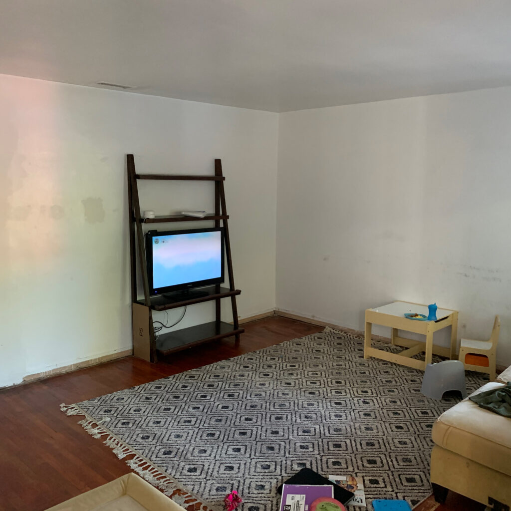 Living room pre-renovation
