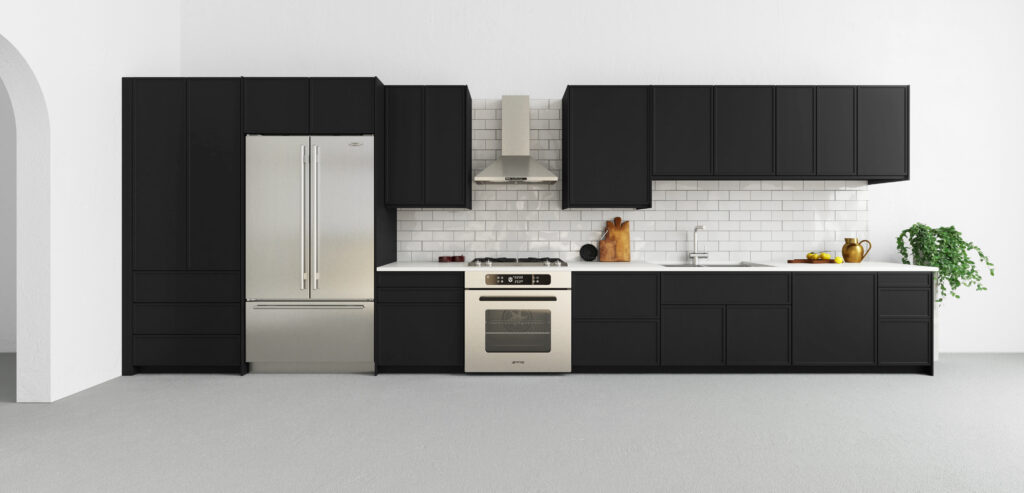 Medium sized black Semihandmade kitchen rendering
