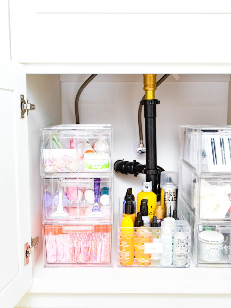 3 Steps to Corralling Under-the-Sink Clutter in the Bathroom
