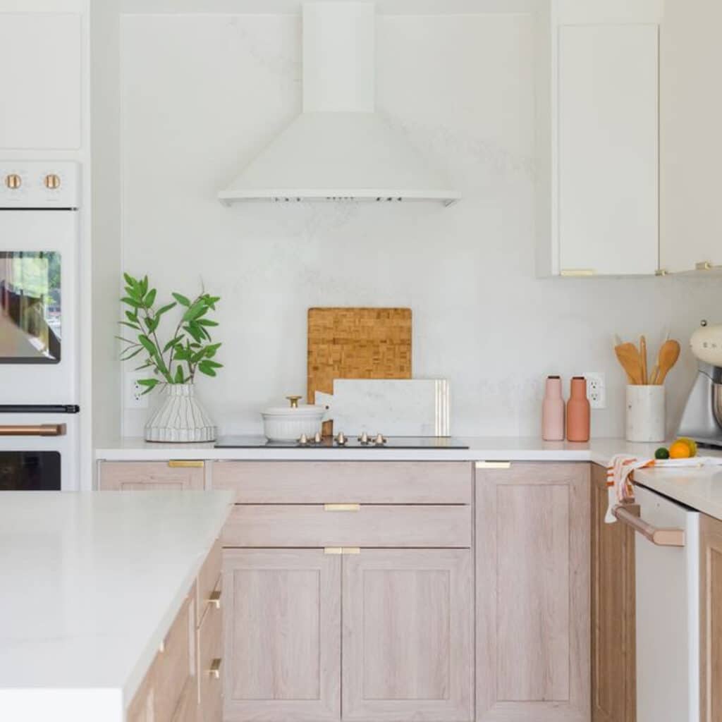 Light wood and white kitchen
