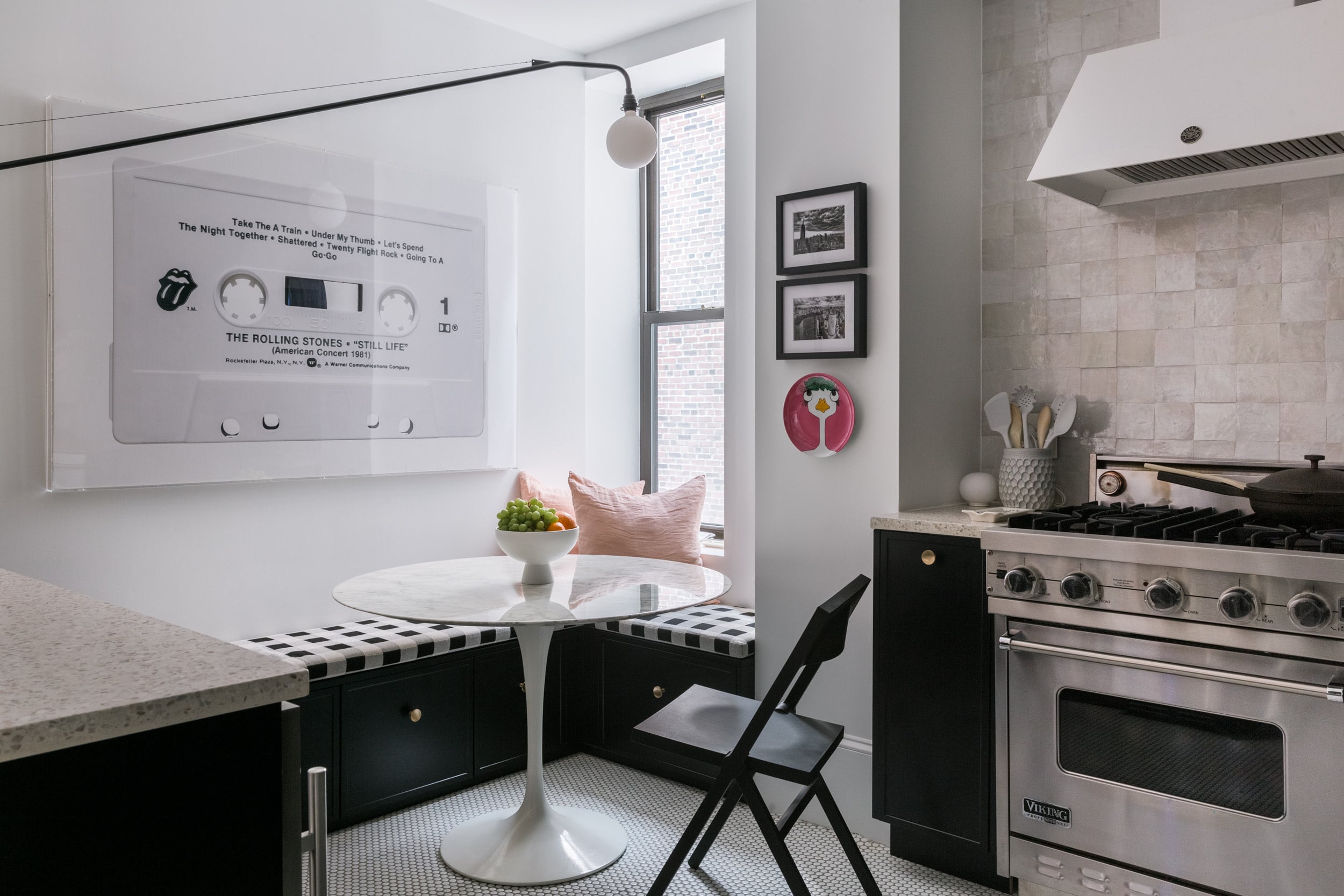 This Tiny NYC Kitchen Includes Black Cabinetry and Tons of Storage