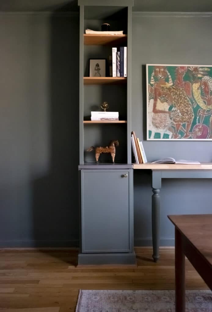British Design and a Family Heirloom Inspired This Designer’s DIYed Home Office